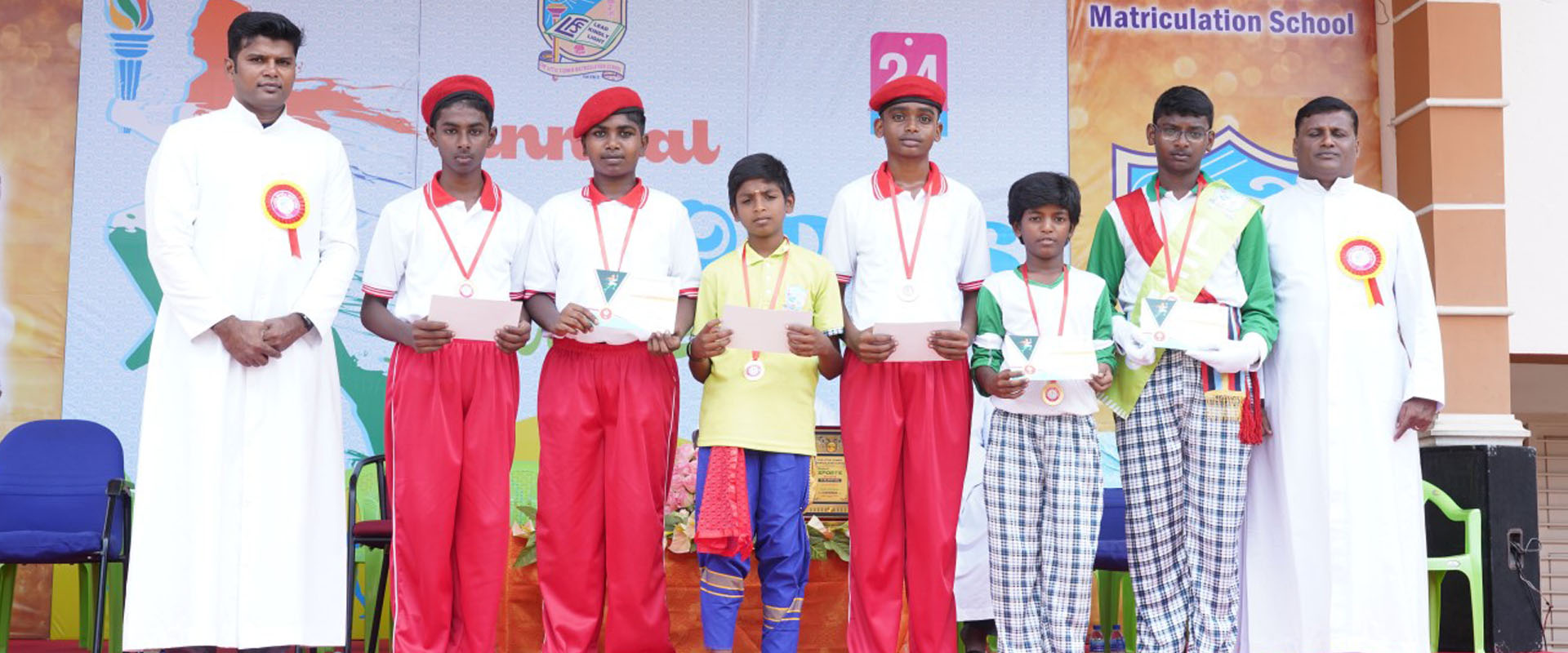 School campus and students